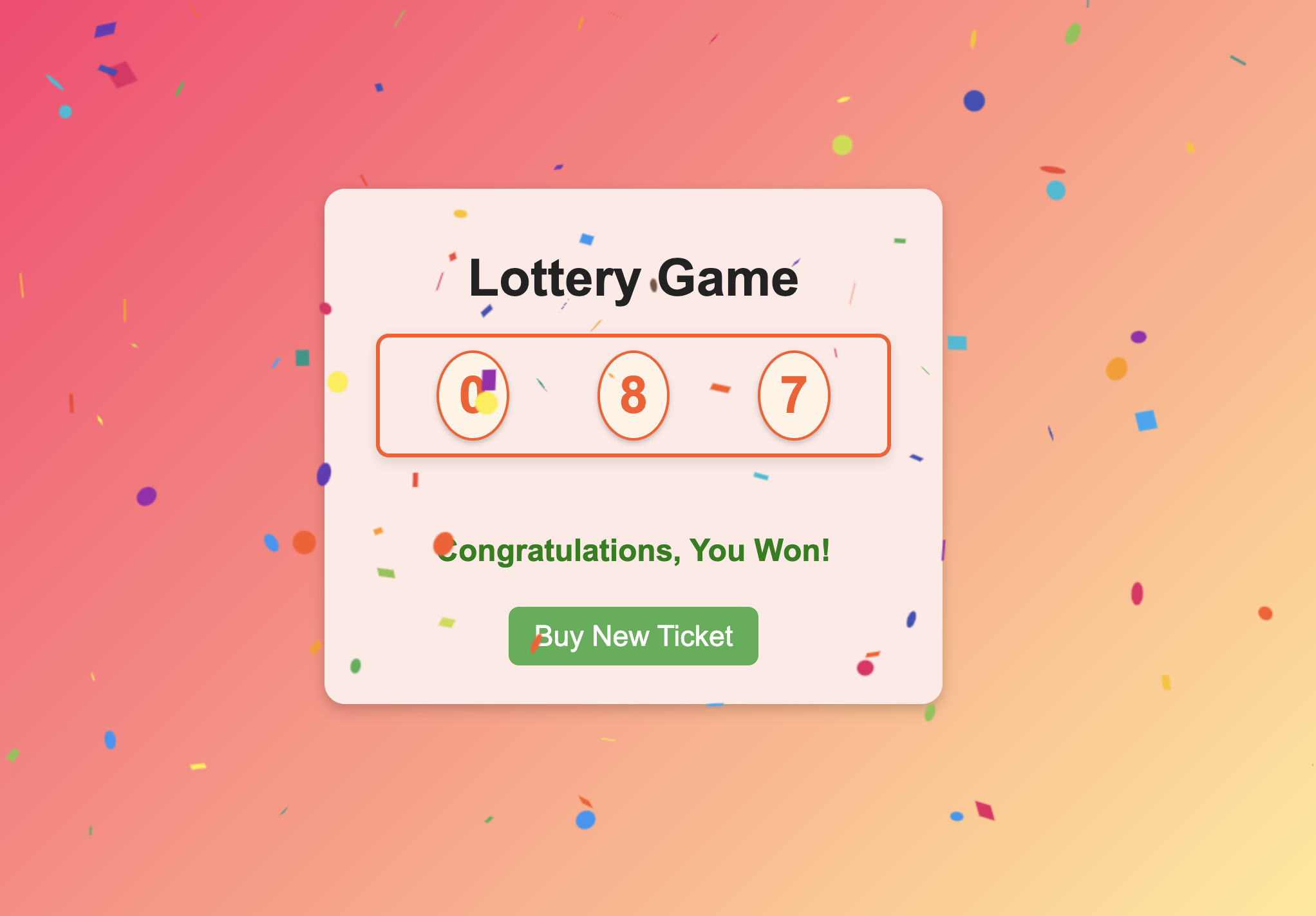 Lottery Game